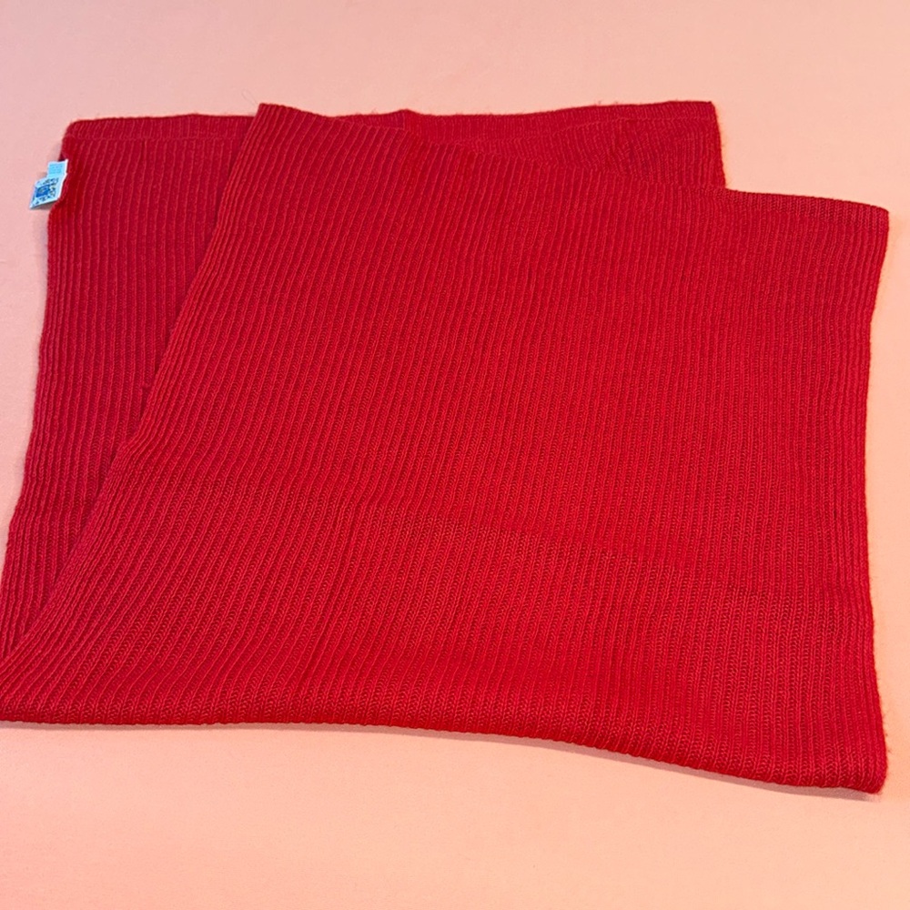 New Portolano Scarf. Red. Soft and warm.